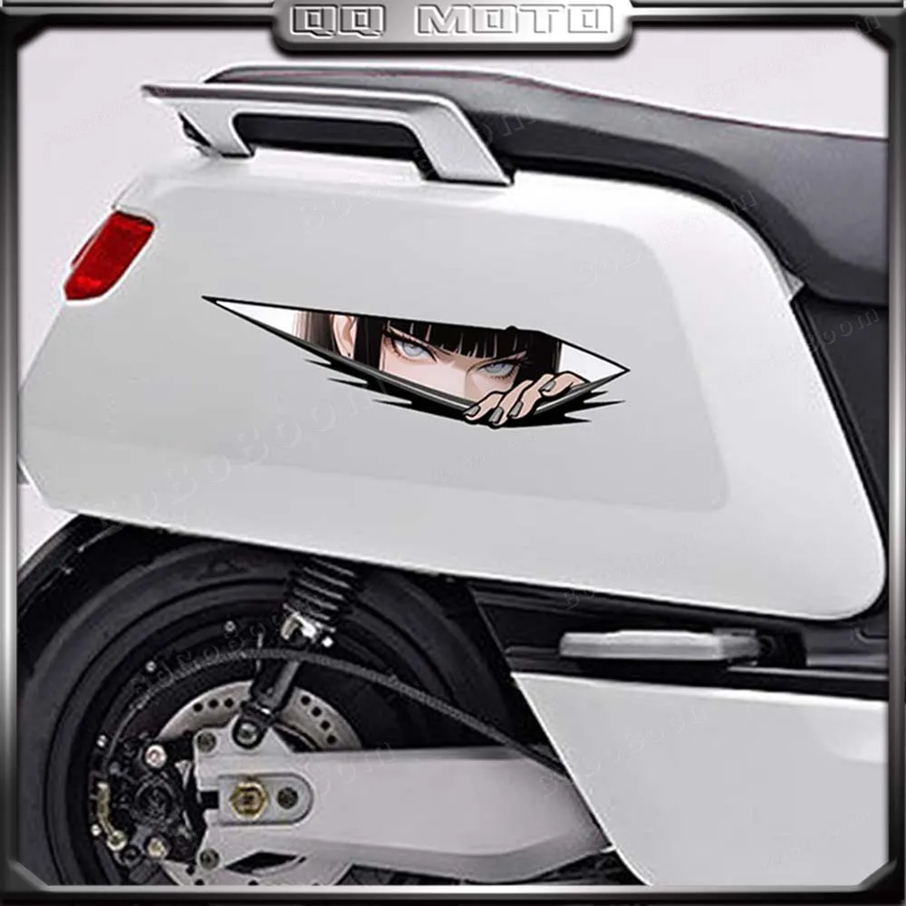 عاكس أنيمي عيون دراجة نارية ملصق الجسم الديكور الخدوش غطاء الجسم هدية الزجاج الأمامي سيارة دراجة ملصقات مقاوم للماء #3
