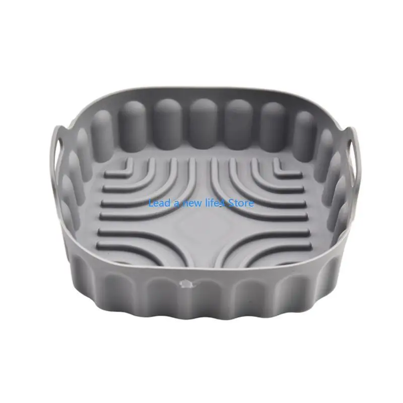 

Y55E Reusable Silicone Air Fryer Folding Square Barbecue Tray for Pizza Fried Chicken