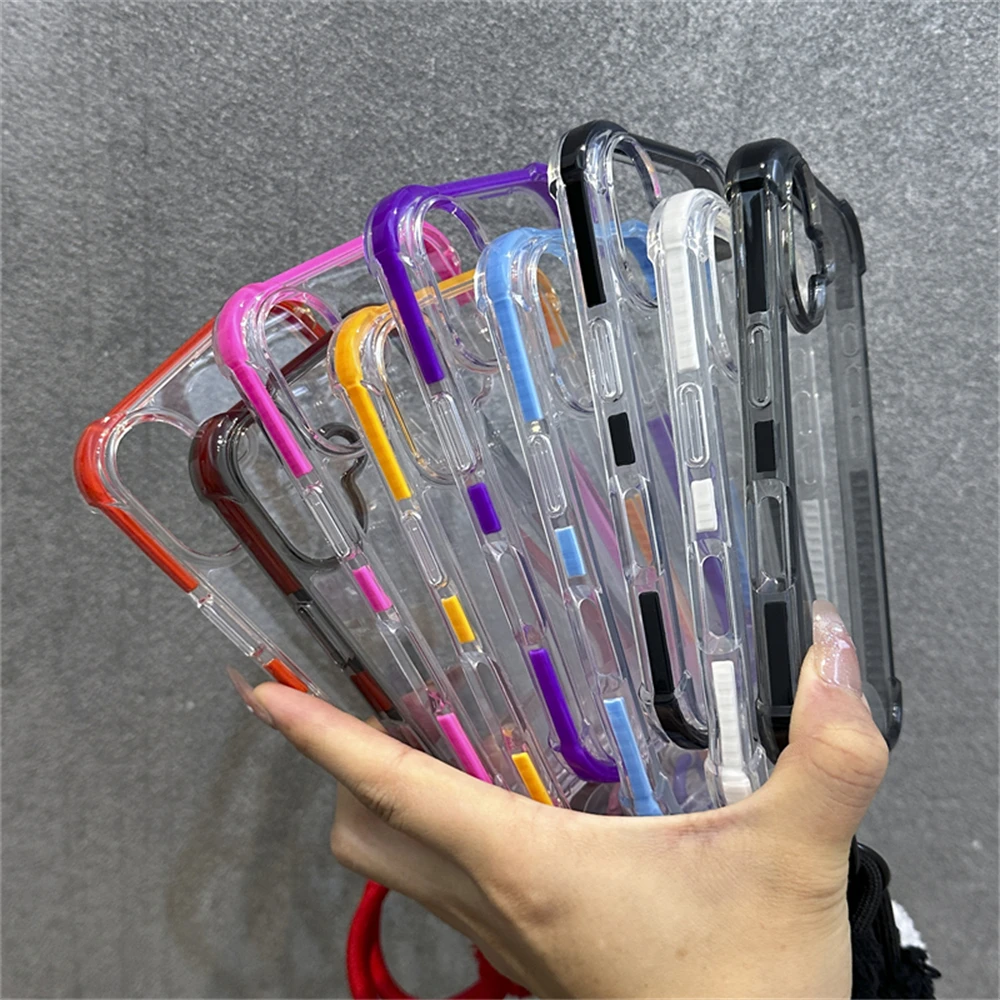Hybrid-Bumper-Schutzhülle Transparent mit Handgelenkschlaufe für iPhone 18 15 17 11 12 13 14 16 Pro Max Plus Stoßfeste Airbag-Hülle – Detail 18