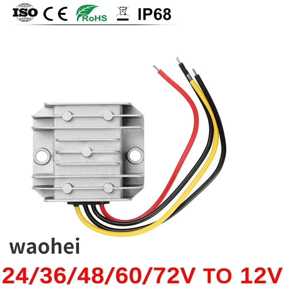 DC Power Converter 20V-90V To 12V 5A 10A 24V 36V 48V 60V 72V Buck 12 Volt  Regulator Car Truck Supply Voltage Transformer ROHS