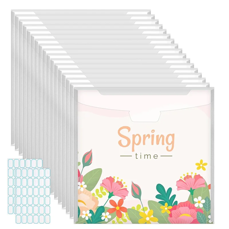 

AT82-Scrapbook Paper Storage With Sticky Index Tabs Clear For Holding Scrapbook Vinyl