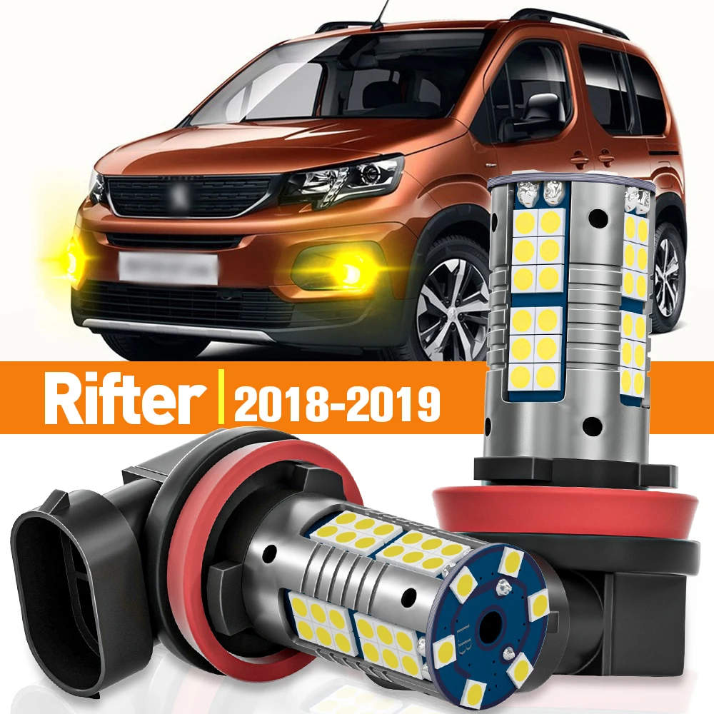 2pcs LED Fog Light For Peugeot Rifter 2018 2019 Accessories Canbus Lamp