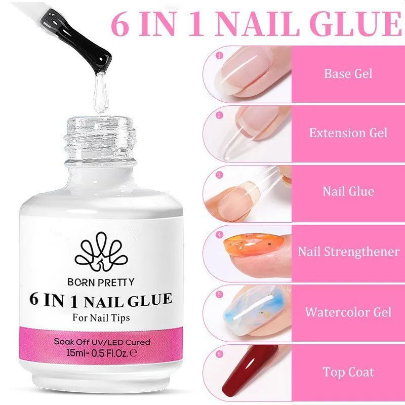 

BORN PRETTY Nail Builder Gel Base Top Coat Set Профессиональный салонный набор для наращивания ногтей «сделай сам» Soak Off UV LED Cure Укрепляющий гель