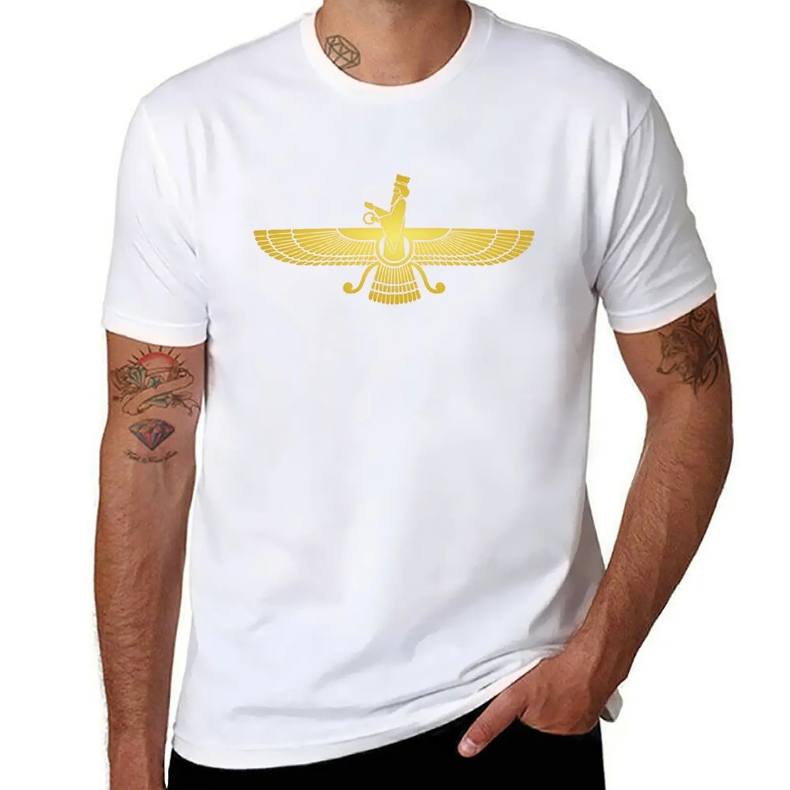 

Farvahar Faravahar Farohar Iranian Farsi Persian T-Shirt anime tshirt man t shirts for men T-Shirt