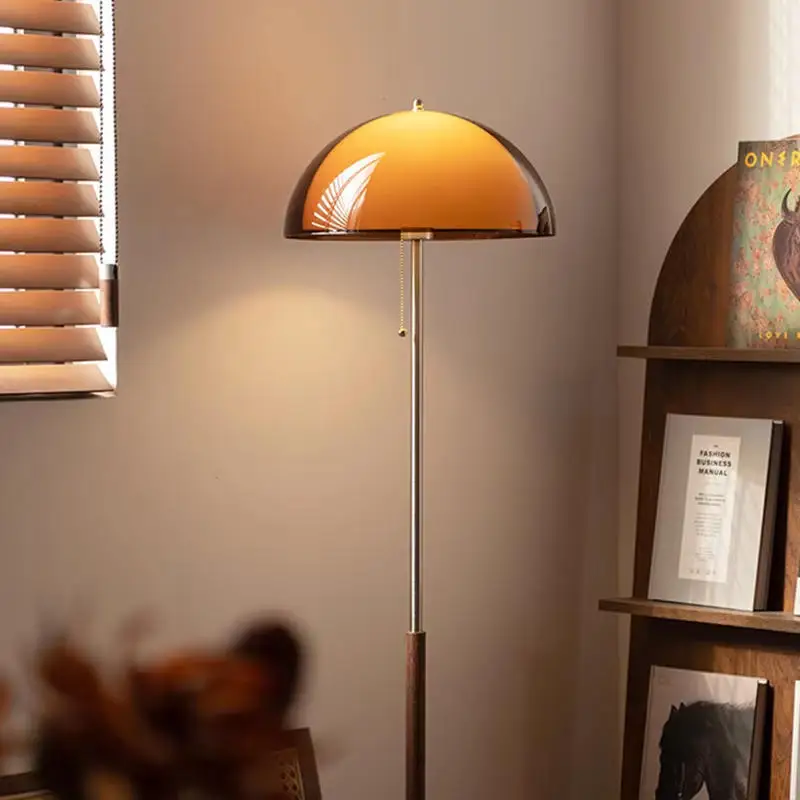 

Modern Dark Brown Acrylic Lampshade Floor Lamp E27 Bulb For Parlor Bedroom EU AU US Plug Minimalist Lighting Fixtures