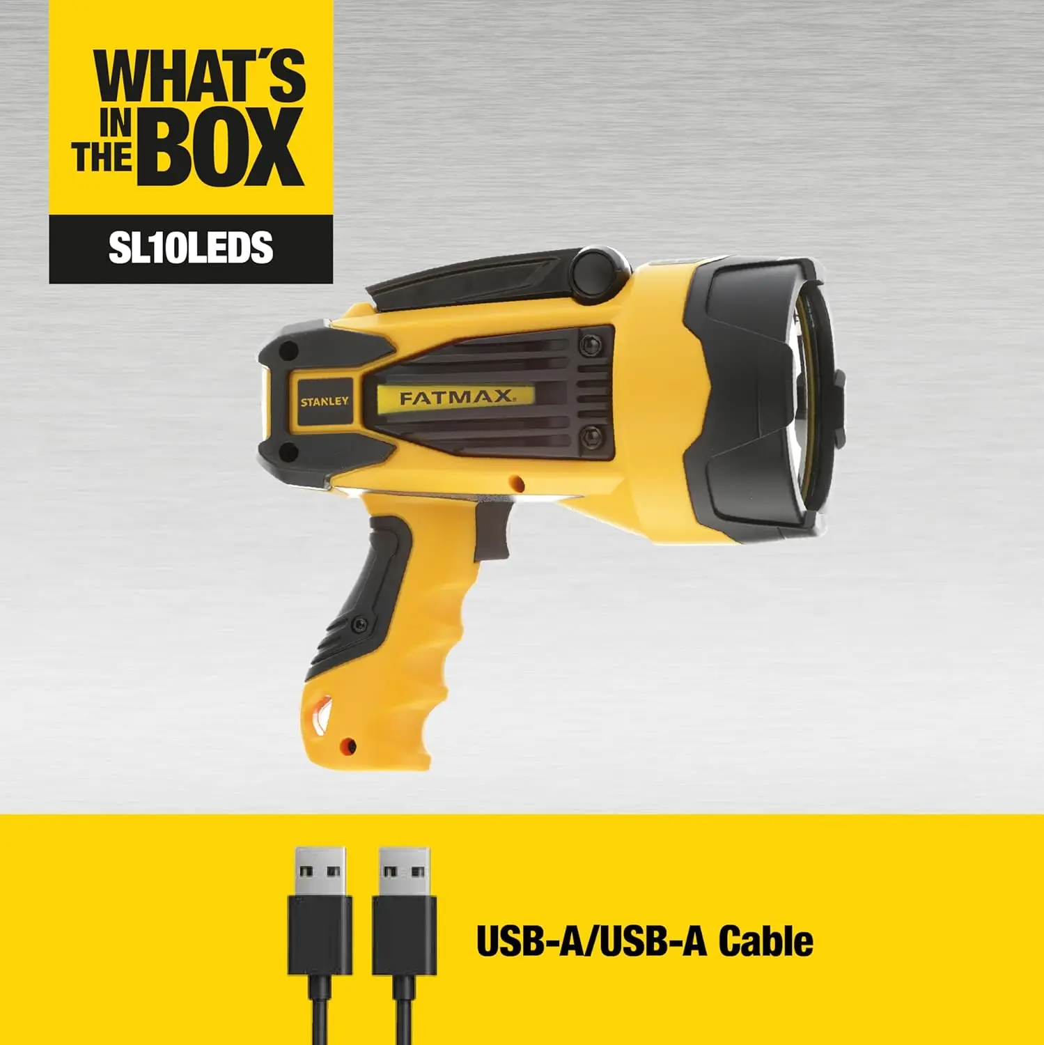 Rechargeable 2200 Lumen Ultra Bright LED Spotlight Flashlight with USB Charger and Stand