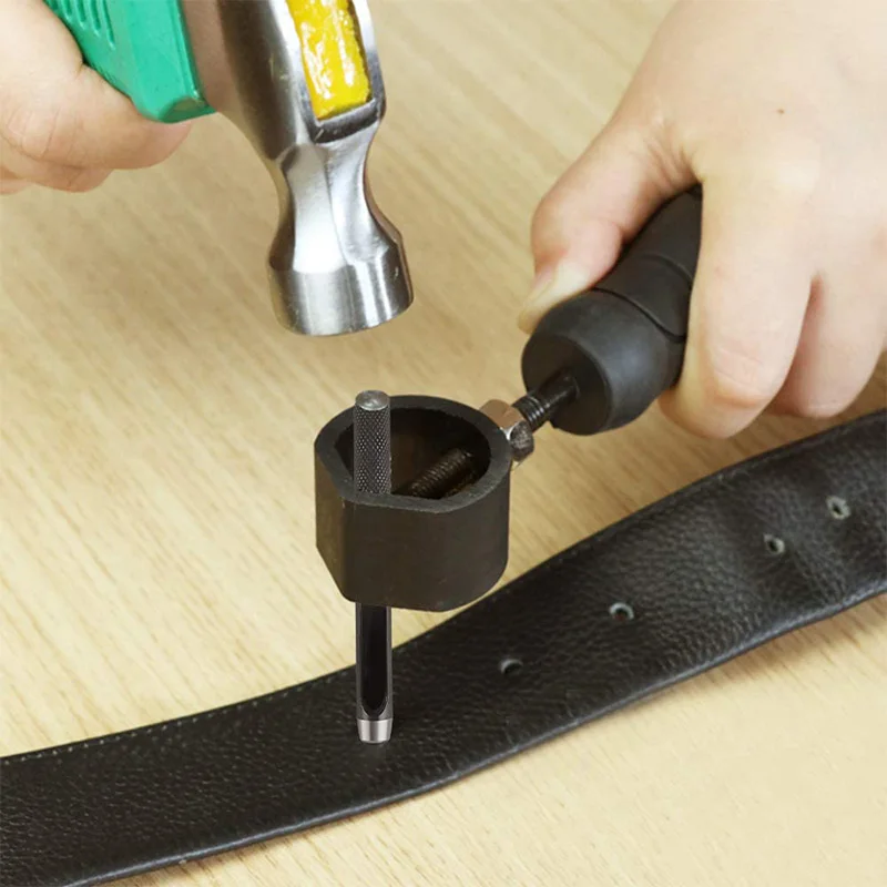 ABVG-11Pcs Round Steel Hollow Punch Set, 1-11Mm Leather Craft Hollow Hole Punch Tools For Leather, Watch Band, Canvas, Eyelet