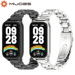 Mi Band 9 Active Strap Smart Bracelet Metal Stainless Steel Replacement Wrist Band For Xiaomi Mi Band 9 Active Watchband