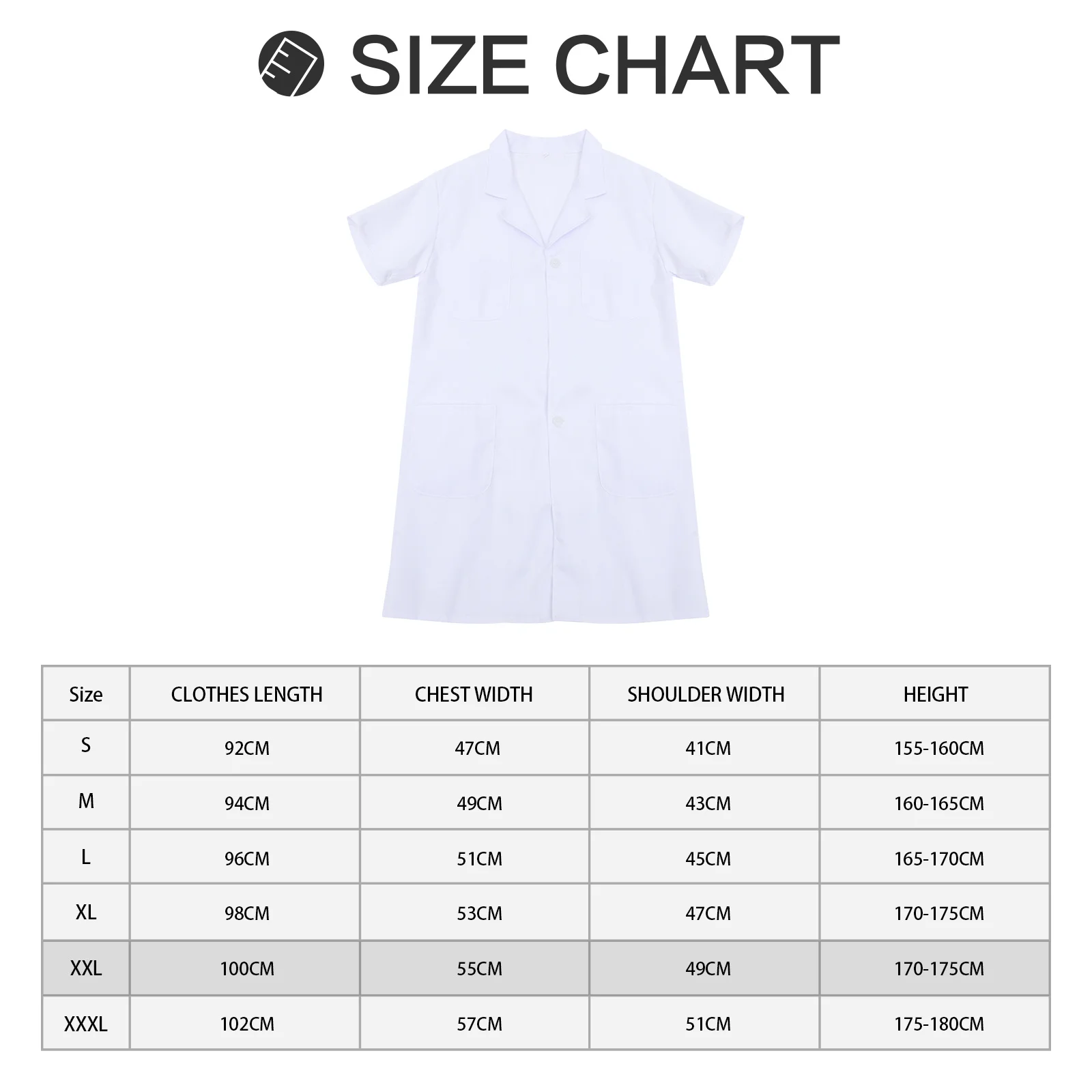 

Short Sleeve Nurse Dress Women's White Uniform for Nurses and Beauty Salon Workers Premium Polyester Wear Xxl Nurse Uniform