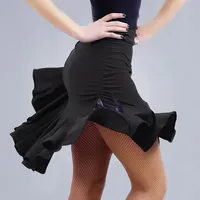 New Fashion Women Black Purple Latin Salsa Tango Rumba Qia  Ballroom Dance Dress Sexy Female   Asymmetrical Skirt