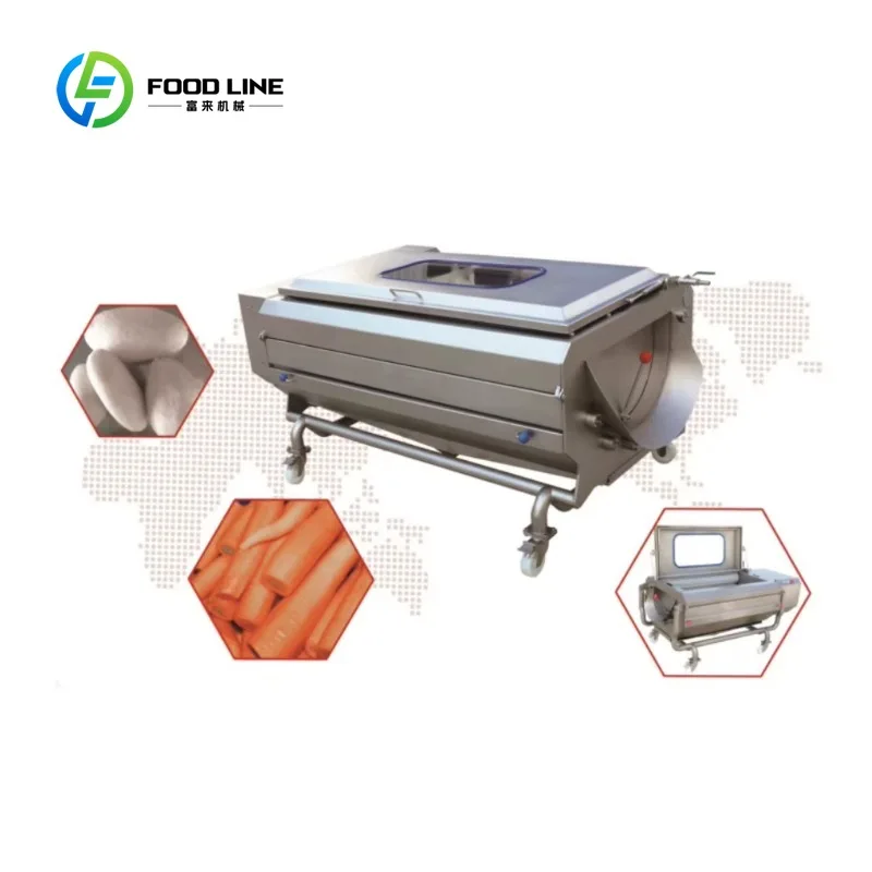 Vegetable Skin Peeling Machine Customized, Efficient Equipment for Fruit and Vegetable Skin Removing Processing