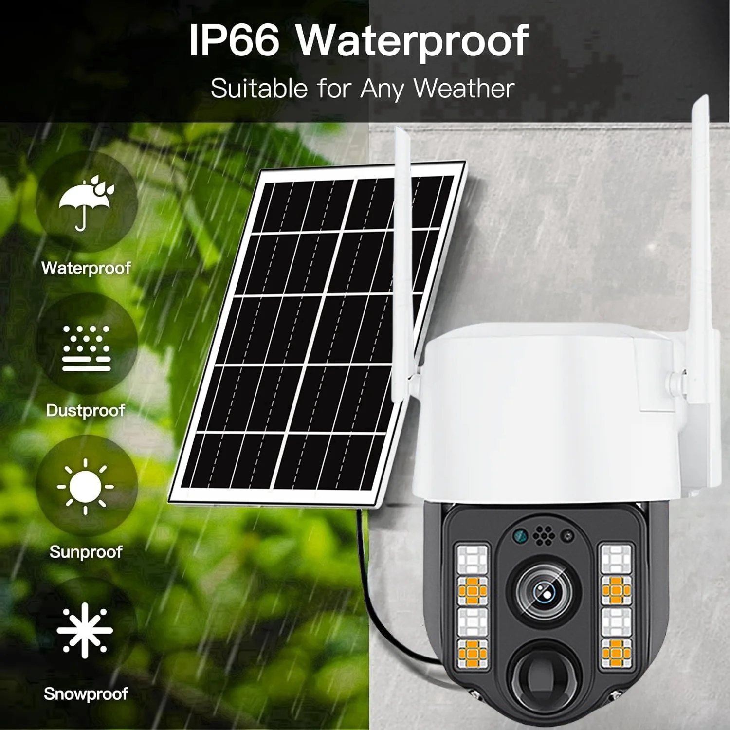 5MP Solar 4G Camera CCTV Outdoor Color Night Vision Wireless Low-Power Waterproof  PTZ Smart Security Surveillance WIFI Cameras image 2