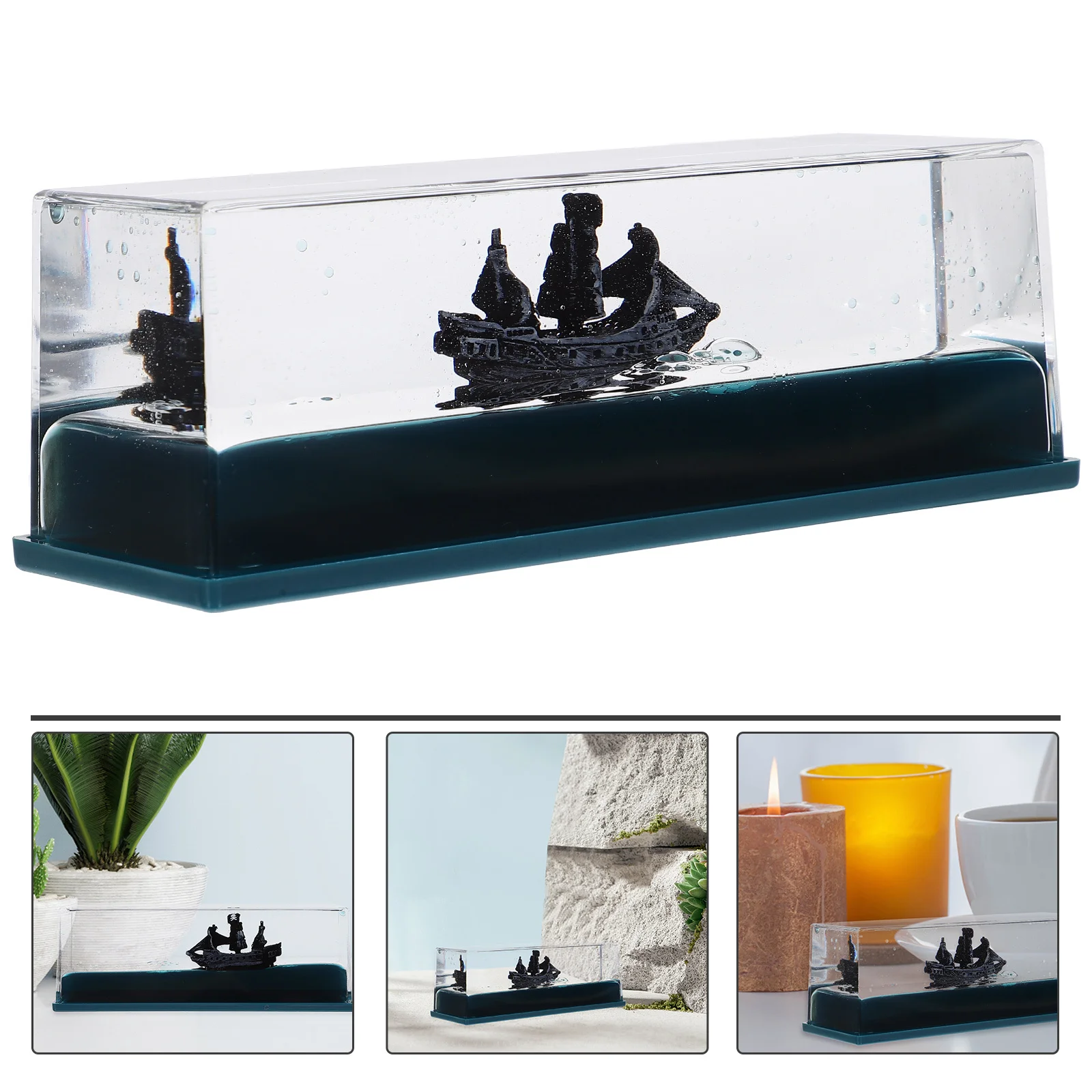 

Fluid Drift Bottle Cruise Decoration Swing Desktop Ornament Home Office Nautical Theme Gift for Boyfriend Christmas Birthday