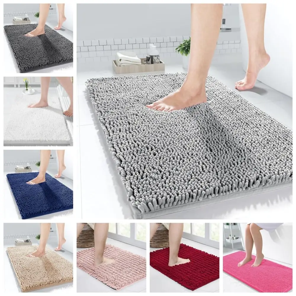 Luxuriöse Flauschige Badematte mit Gummirücken, Extra Weiche Fußmatte, Rutschfest, Maschinenwaschbar, Teppiche, Wohndekor-Accessoires