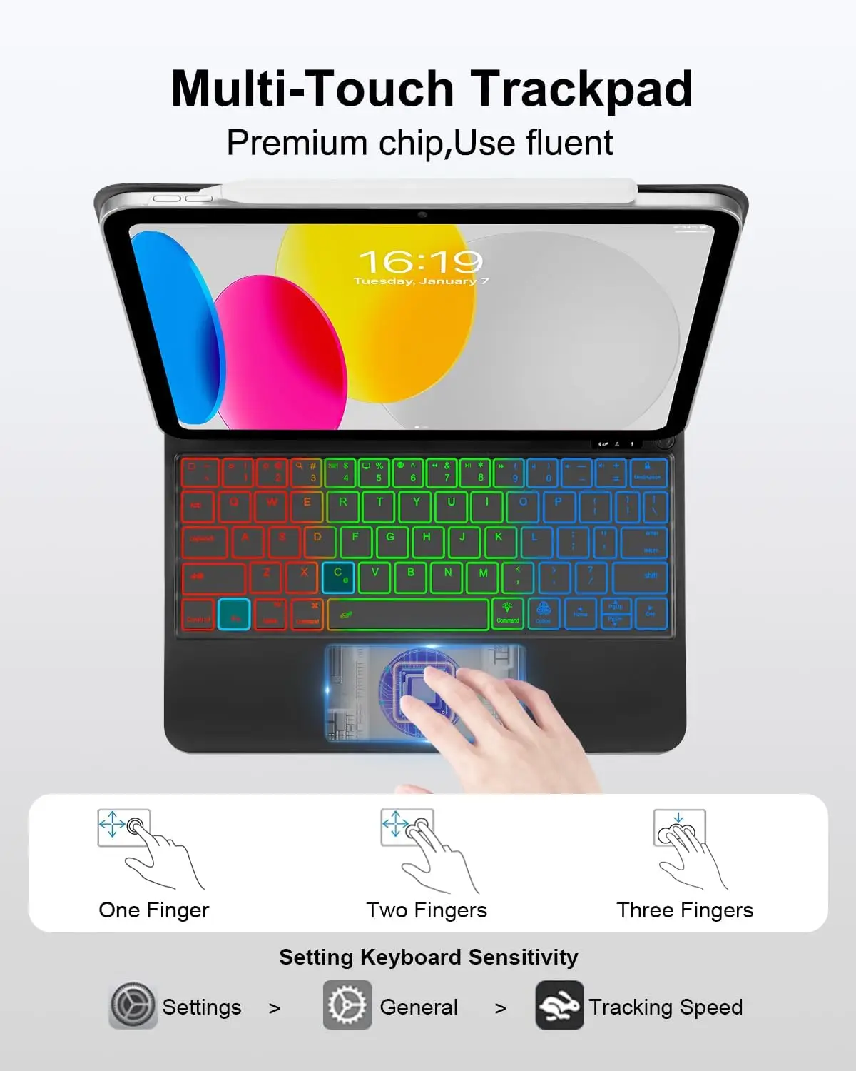 Magic Keyboard for iPad 11th Generation A16 2025 11-inch A3354 10th 10.9 A2696 Air 11 2026 M4 A3459 M3 A3266 M2 Air 13 Pro 12.9 view 5