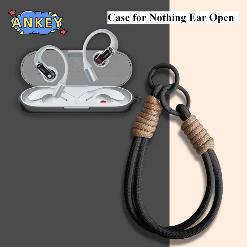 for Nothing Ear Open Case Protective Nylon Lanyard Soft Cover Shells Anti Dust Sleeve Hand Rope Strap Accessories