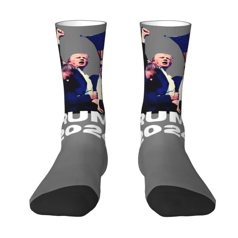 Custom Fashion Print Trump Will Be Back Socks for Men Women Stretch Summer Autumn Winter American USA Crew Socks