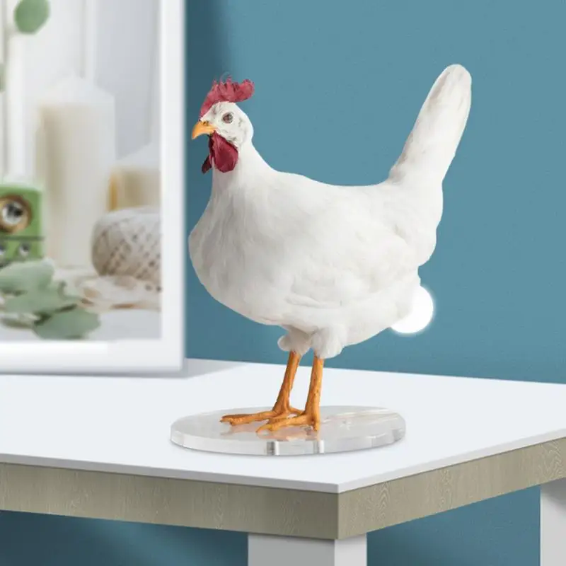 Lámpara de huevo de pollo, huevo de gallo, luz LED de noche, lámpara de mesa de resina USB, dormitorio, sala de estar, escritorio, adornos nórdicos, decoración del hogar