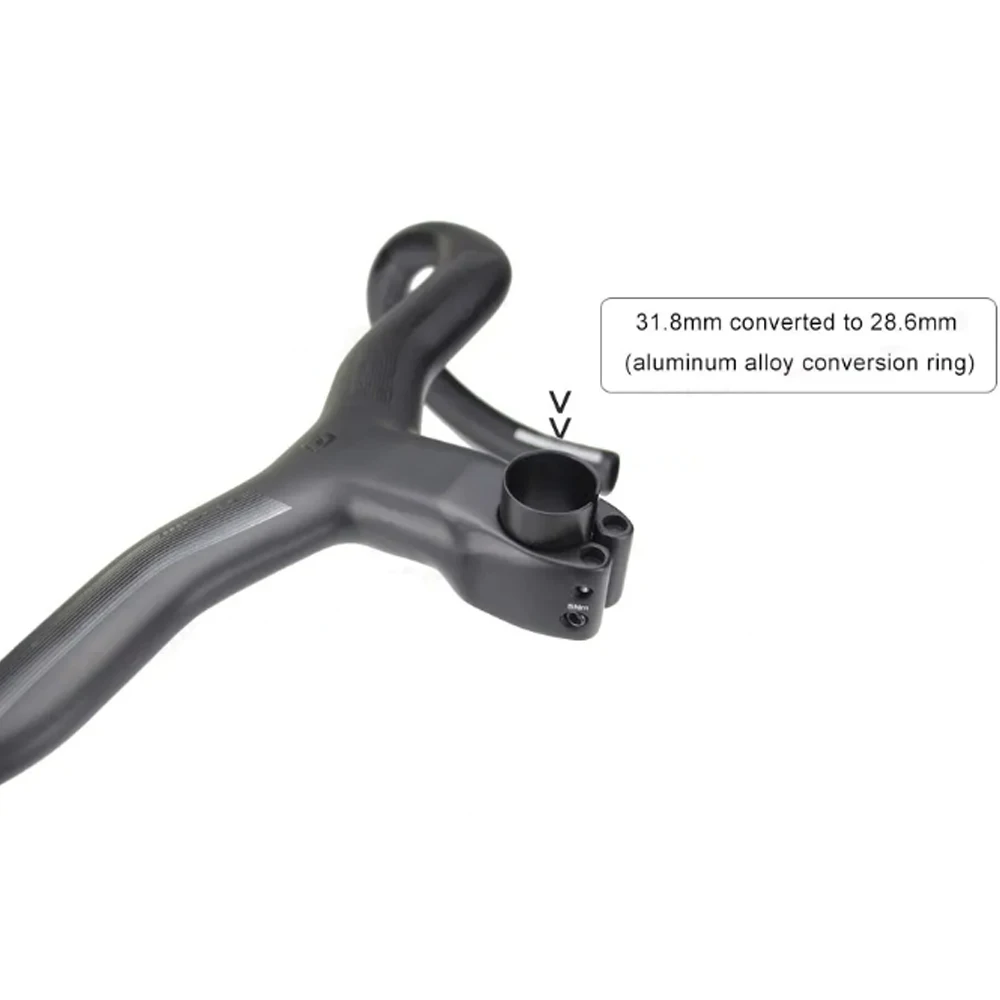 SYNCROS Creston iC Integrated Carbon Road Handlebar Internal Routing Di2 Matte Black Integrated Carbon Cockpit Bike Road Bar