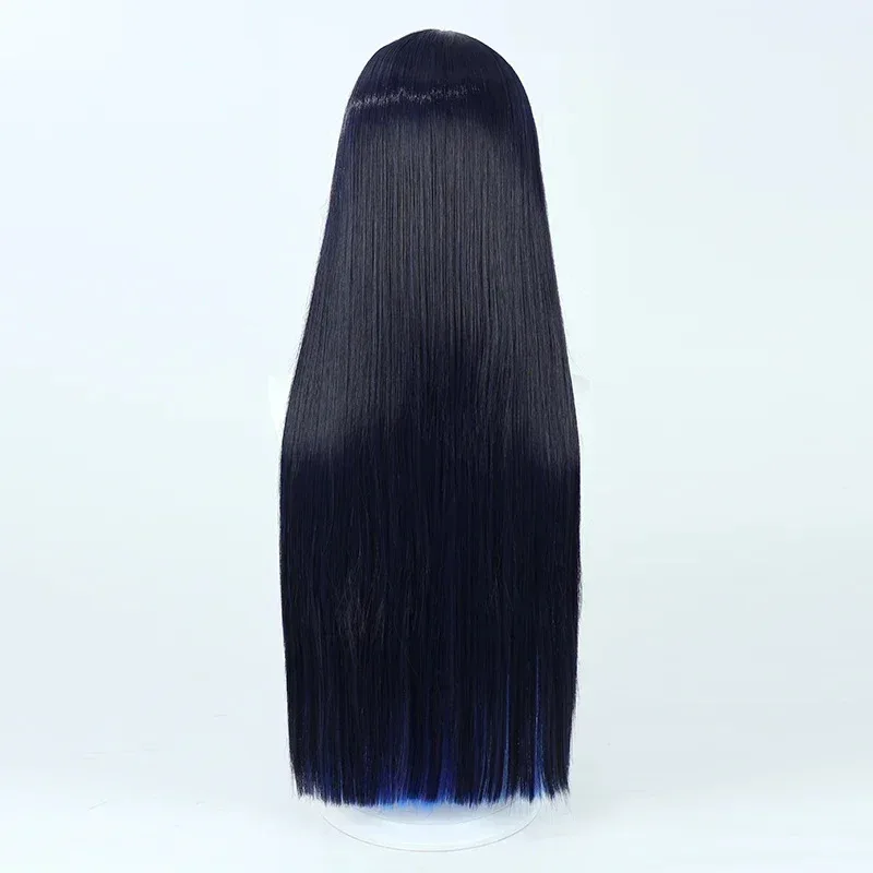 25COSJoumae Saori Cosplay Wig Blue Archive Game Dark Blue Mixed 75cm Long Heat Resistant Synthetic Hair Halloween Role Play Part