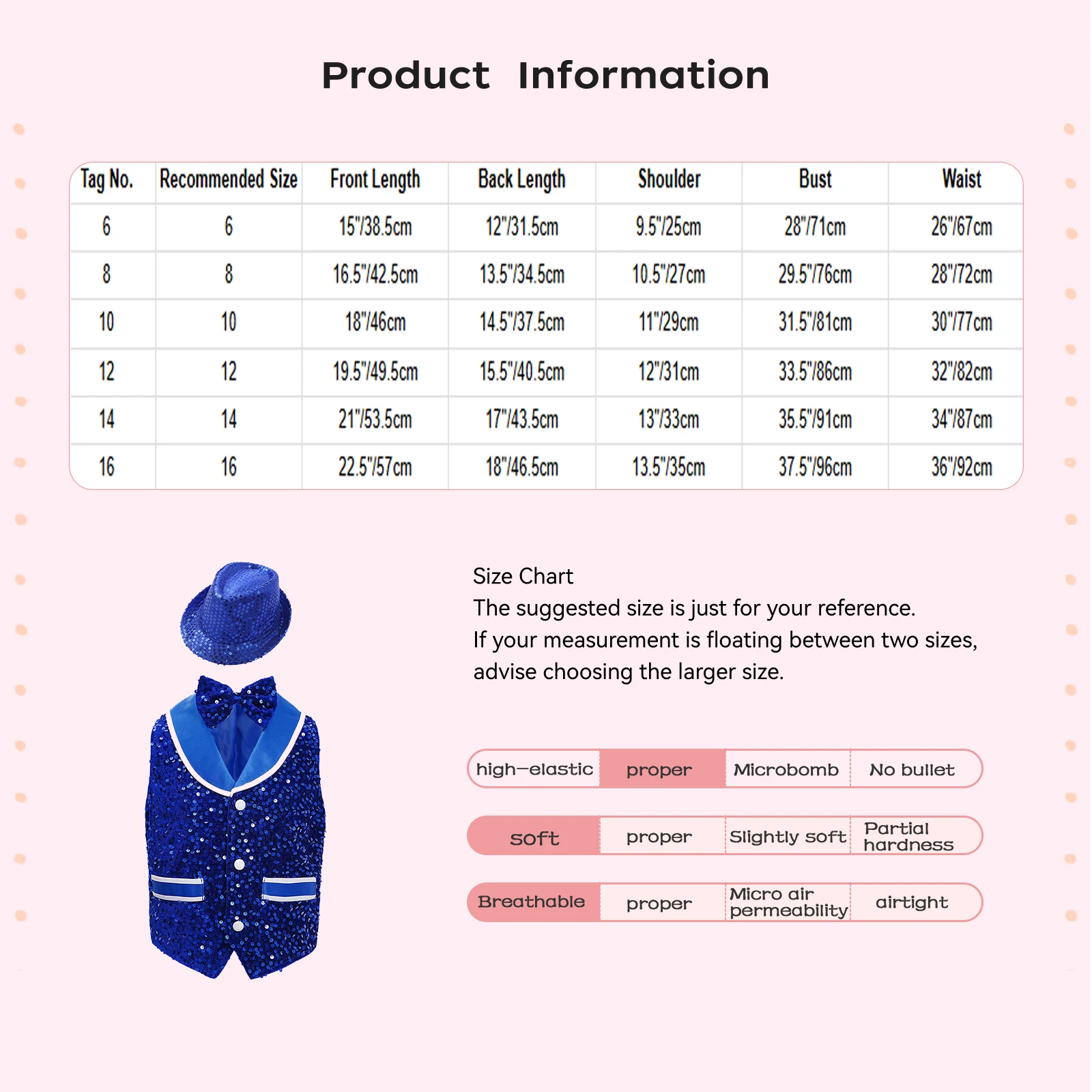 Kids Boys Girls Retro Disco Jazz Dance Performance Outifit Gentleman Sparkling Sequins Velvet Vest Buttons Waistcoat+Bowtie+Hat