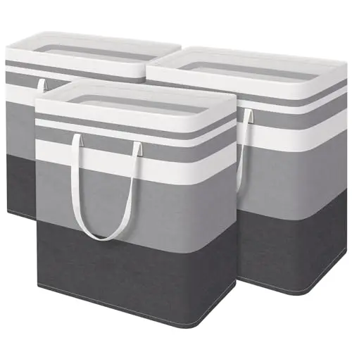 

Корзина для белья HomeHacks, 3 шт., большая, водонепроницаемая, отдельно стоящая, складная, высокая, с удлиненной ручкой