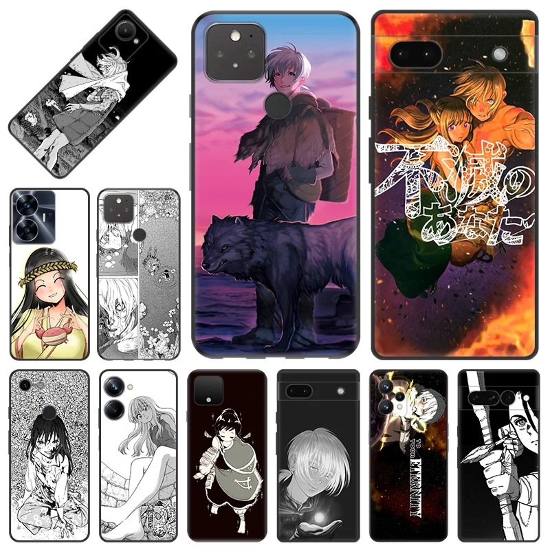 Phone Case for Pixel 8 Pro 8a 7a 6a 7 6 Motorola G200 Edge 40 30 20 One Fusion Anime To Your Eternity Soft Black Anti-Drop Cover