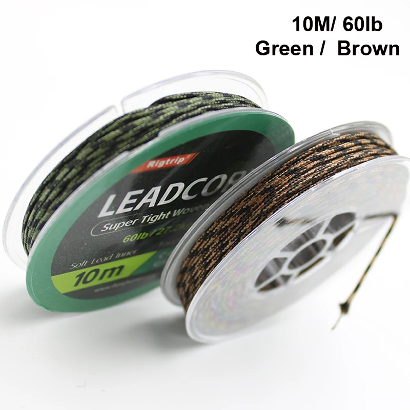 

10m/60lb Carp Fishing Leadcore Line Easy Splice Leader Sinking Line Super Tight Woven 16X For Helicopter Chod Rig Fishing Tackle