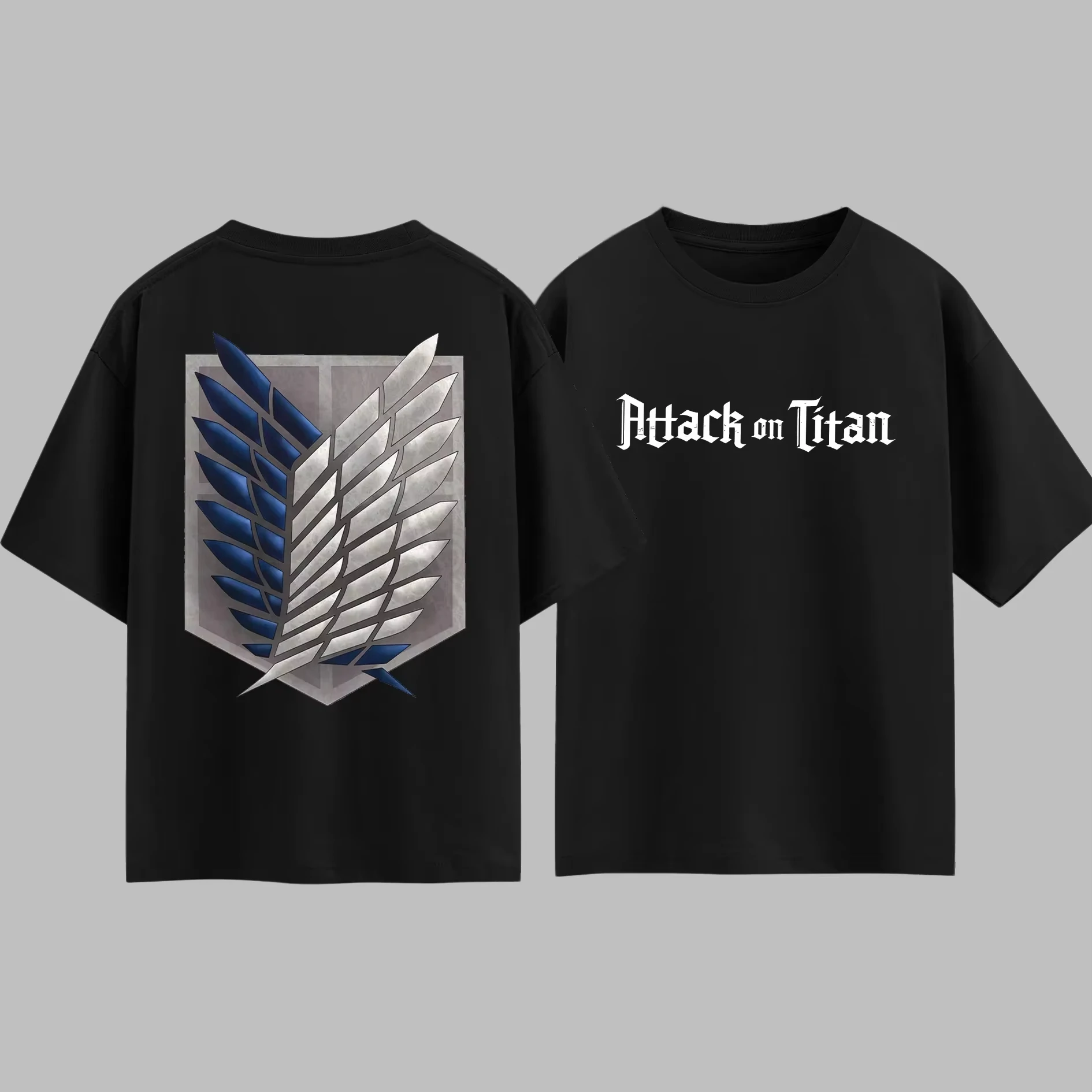 Japanese Anime Attack on Titan Survey Corps Printed T-shirt Men's and Women's T-shirt Men's Sports T-shirt 2026 Summer New Tee