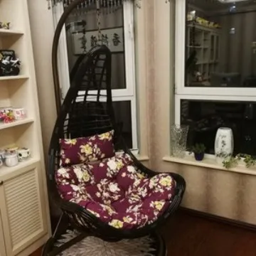 سلة معلقة أرجوحة منزلية صغيرة معلقة كرسي الروطان كرسي مهد كرسي عش الطيور شرفة داخلية كسول هكتار واحد