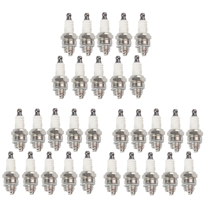 30Pcs L7T Spark Plug For Trimmer Blower Chainsaw Brushcutter Strimmer Lawn Mower-ABQU