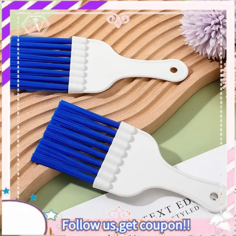 Y74A-8 Packs Air Conditioner Condenser Cleaning Brush White & Blue Small Plastic Brush HVAC Coil Cleaner Brush