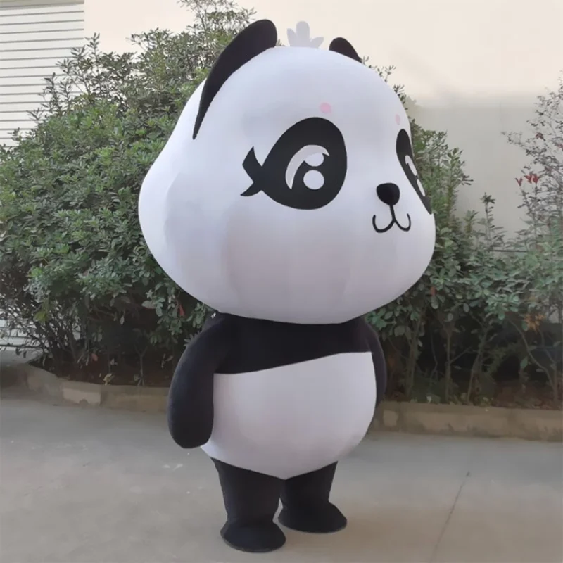 Disfraz de mascota inflable de Panda de 2m, ropa inflable de Animal para Cosplay de Navidad, juego de fiesta de Halloween, accesorios de actuación para caminar