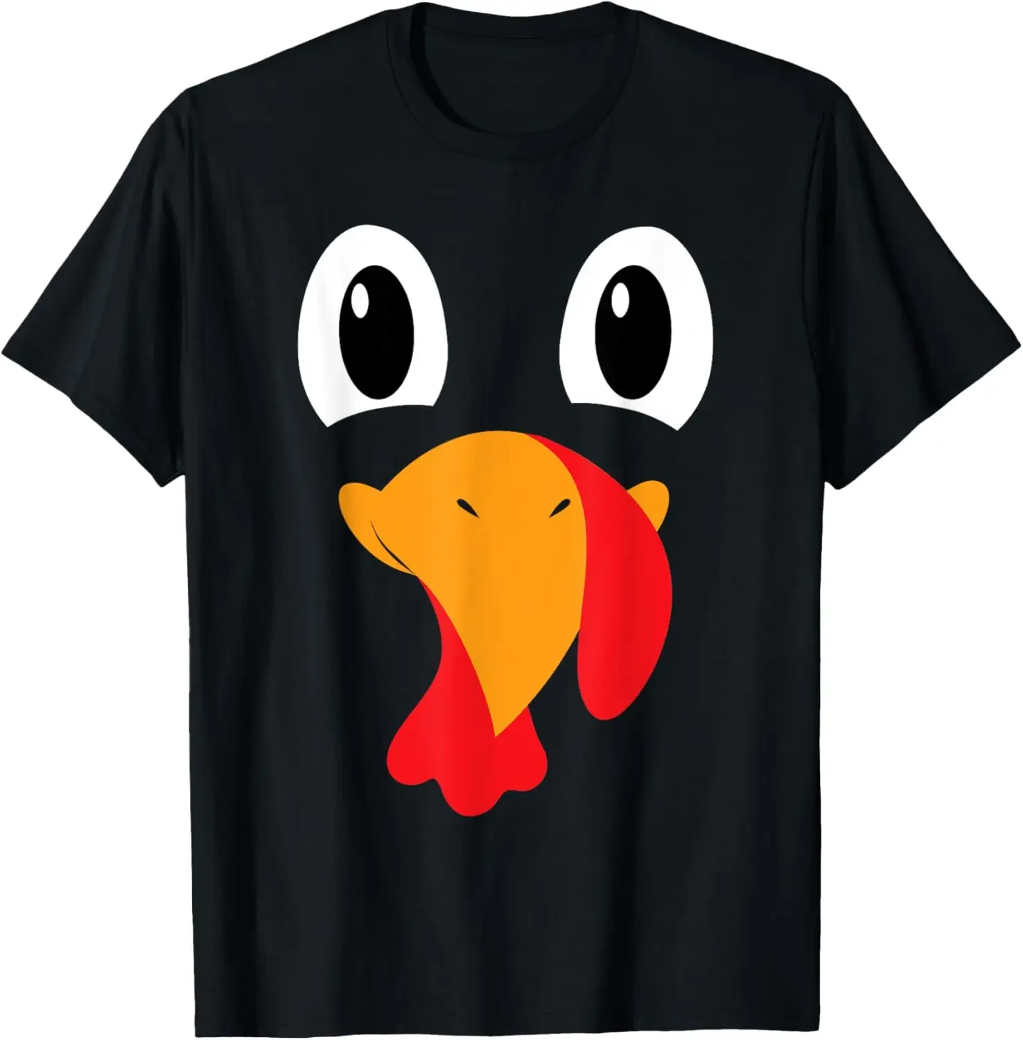 Turkey Face Shirt Kids Adult Funny Halloween Thanksgiving T-Shirt High Quality Cotton Regular Unisex  All-match Print Hot Sale