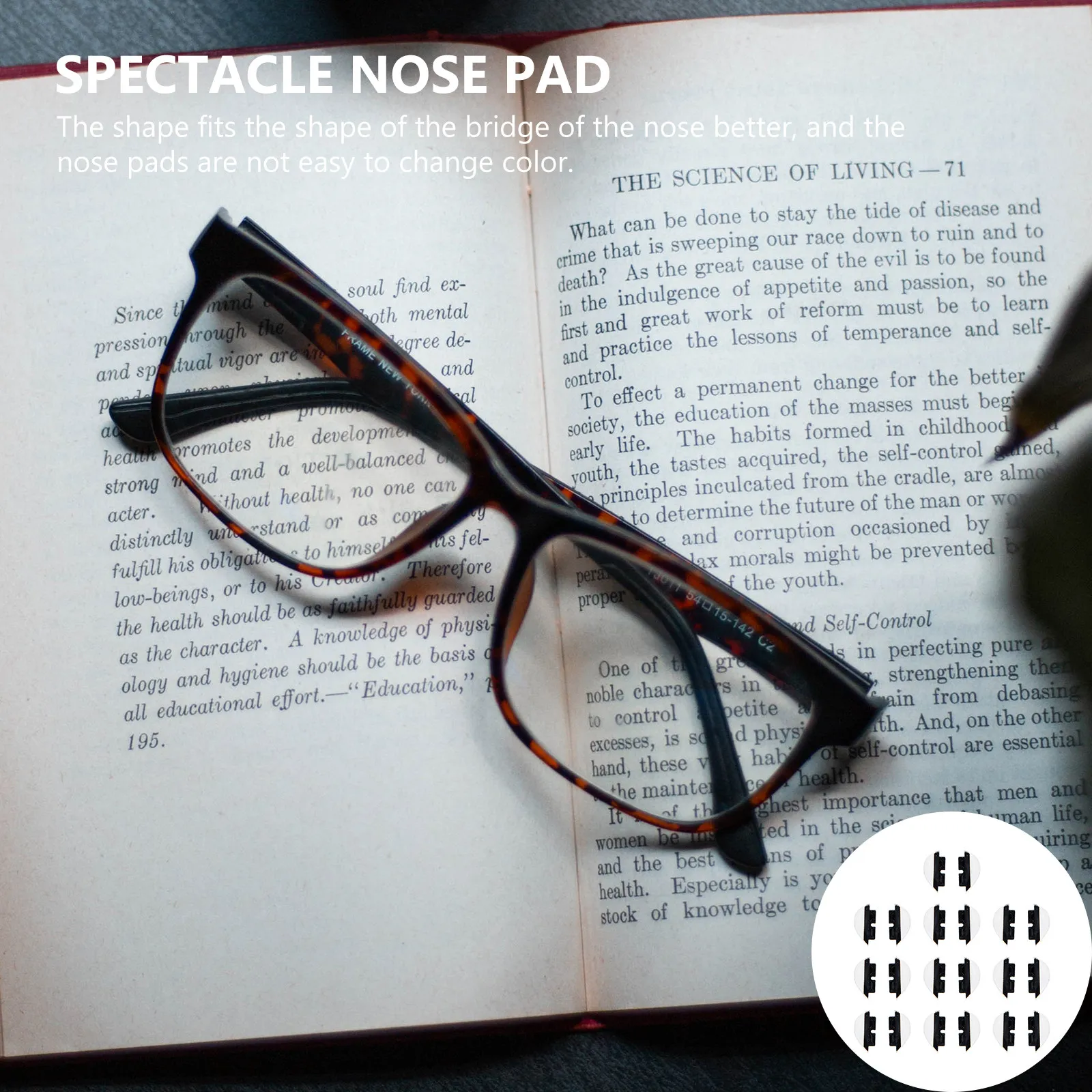 

10Pairs Glasses Nose Pads Silicone Ergonomic Non-Slip Eyeglass Nose Supports Comfortable Fit for Sunglasses Optical Frames