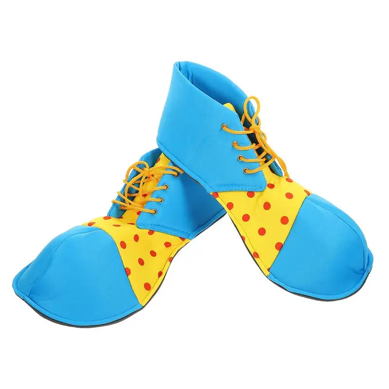 

1 Pair Clown Shoes Circus Costume Prop Halloween Party Cosplay Props Carnival Rainbow Shoes Clown Giant Shoes Circus Performance