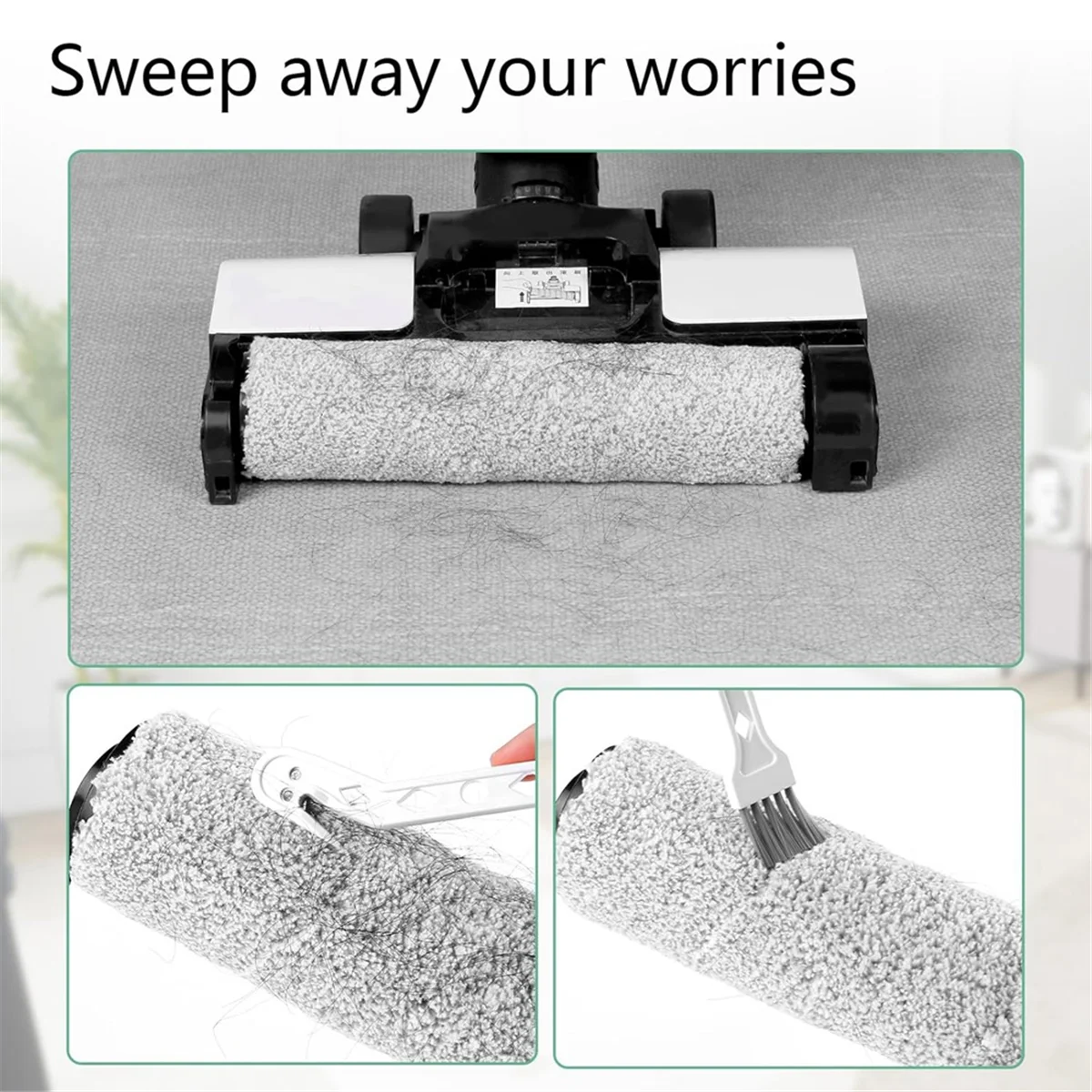 ลูกกลิ้งแปรงและแผ่นกรอง HEPA สําหรับ Tineco IFloor 3 และชั้น One S3 ไร้สายเปียกแห้งเครื่องดูดฝุ่นเปลี่ยนชิ้นส่วน