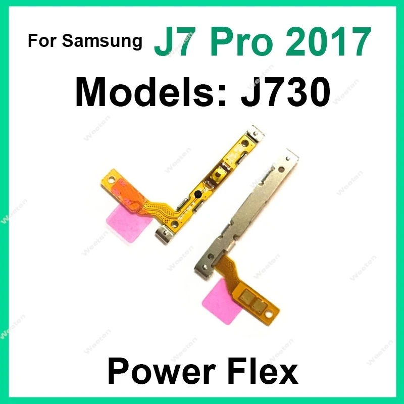 Volume Power Flex Cable For Samsung Galaxy J7 Pro 2017 J730 On off Power Control Flex Cable Audio Button Repair Parts