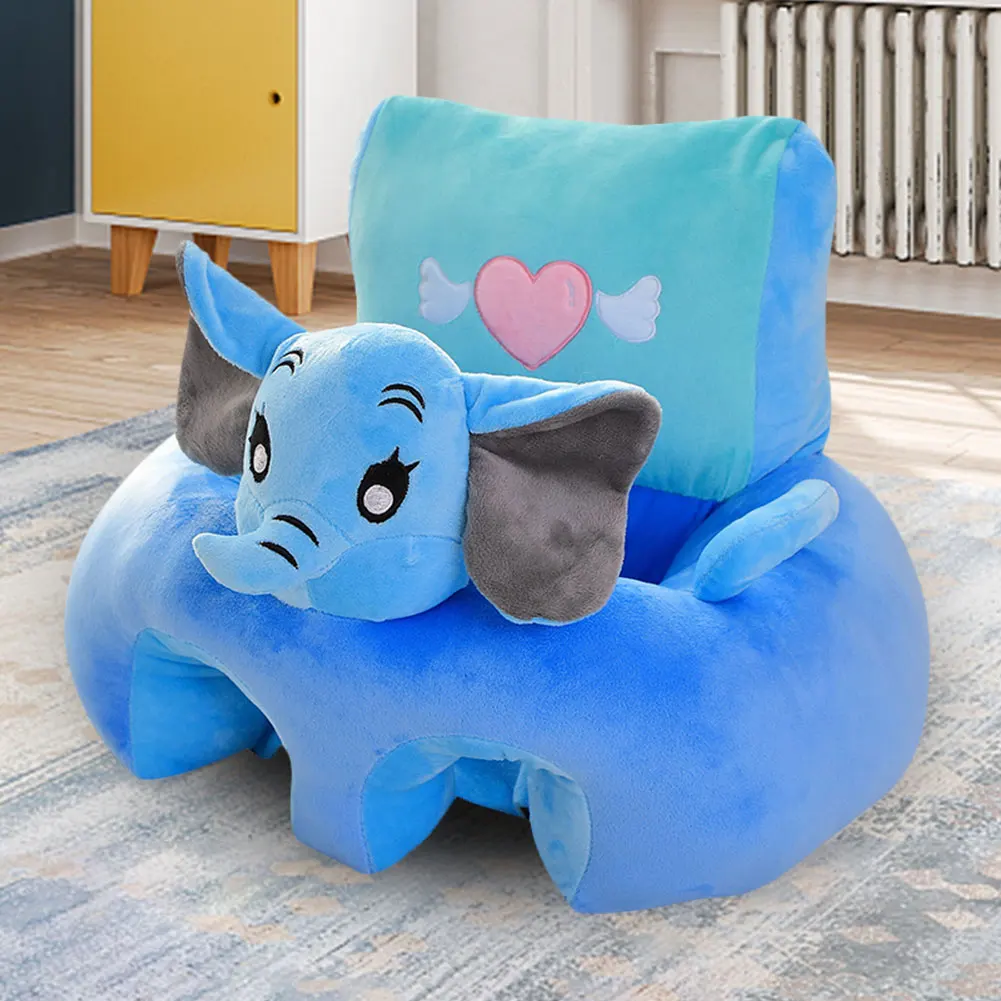 Baby Sofa Support Seat Cover Plush Chair Learning To Sit Seat Feeding Chair Case Cartoon Infant Baby Seat Sofa Without Cotton