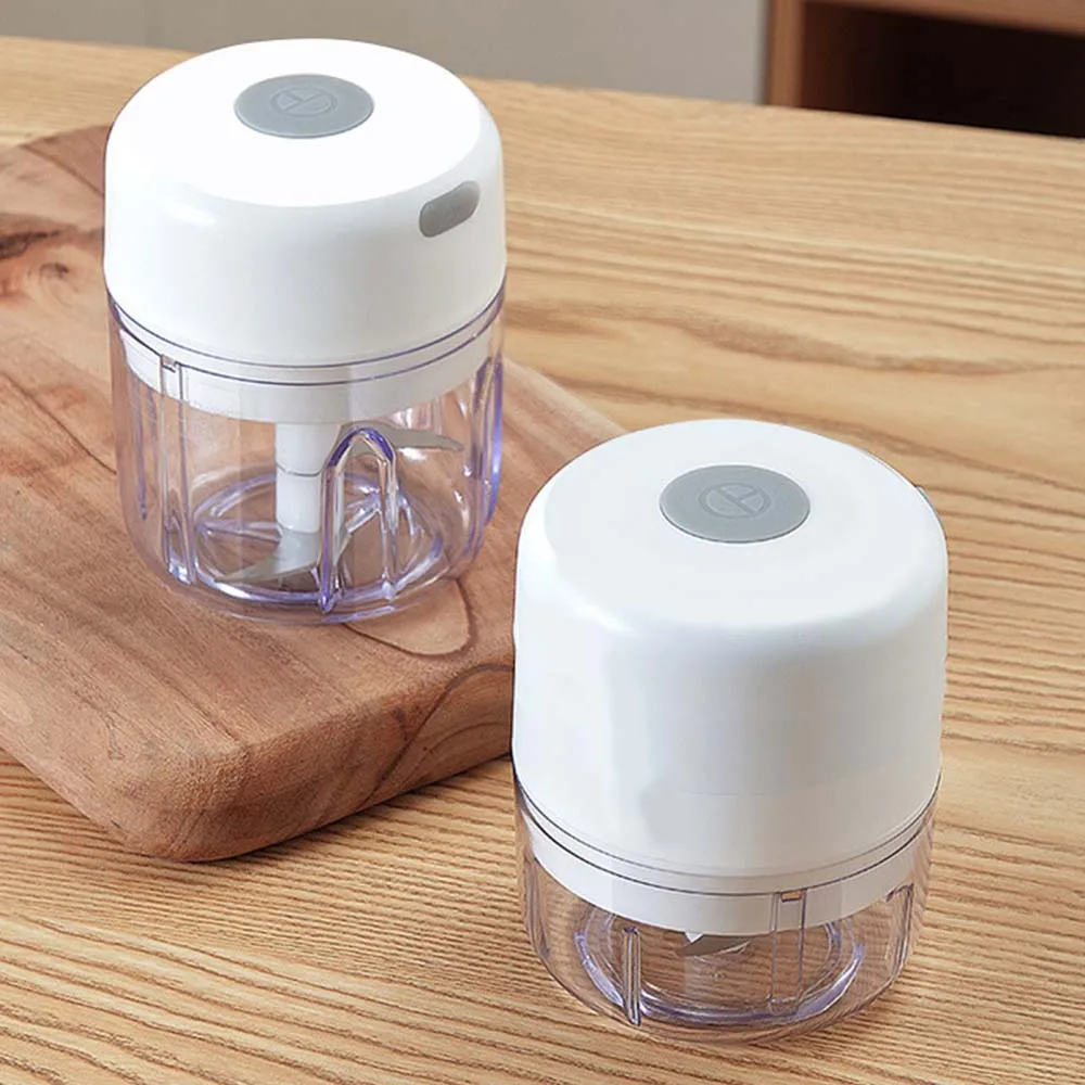 

100ML/250ML Electric Garlic Chopper, Portable Food Processor, Rechargeable Vegetable Chopper Blender for Nuts Chili Onion