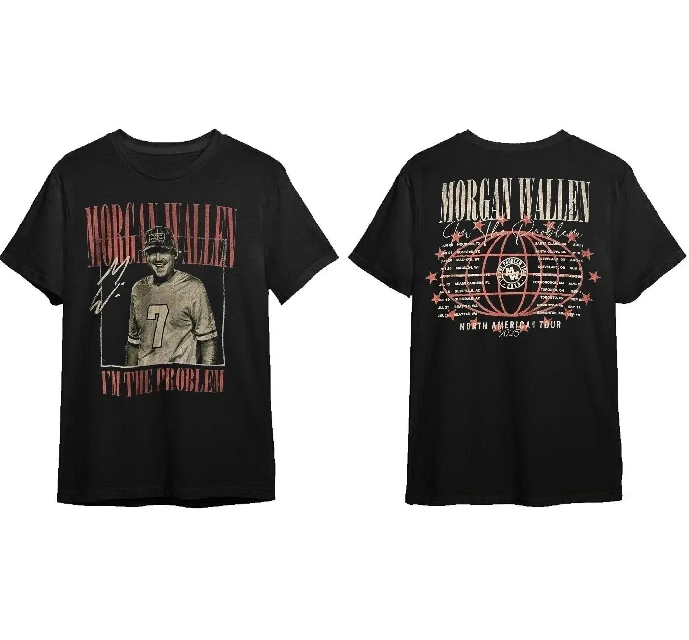 

Morgan Wallen I’m The Problem 2025 Tour Merch reprint 100% Cotton T-Shirt