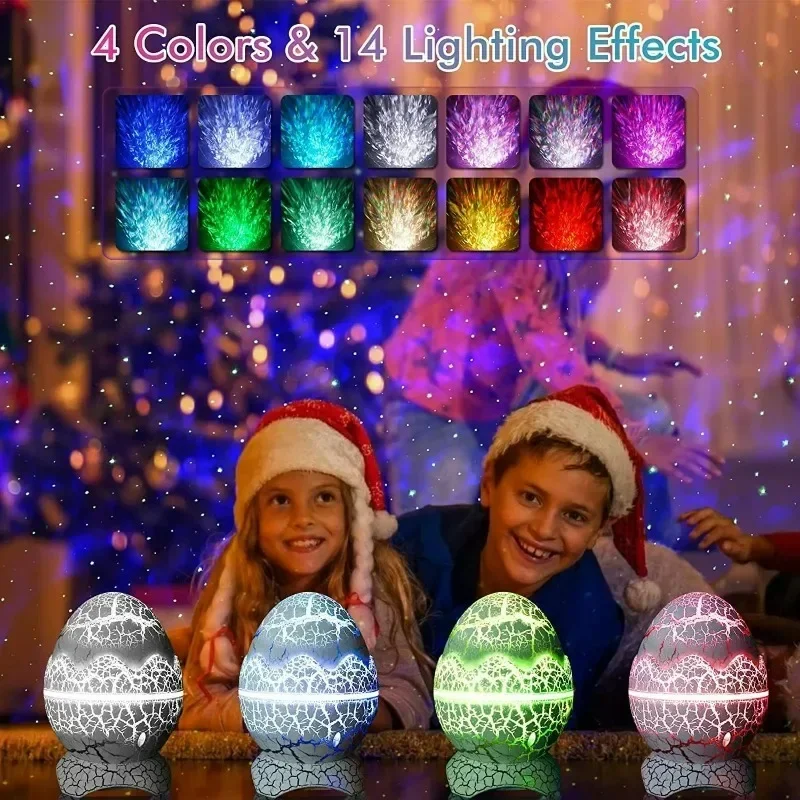 Dinosaur Eggshell Galaxy Projector Starry Sky Night Light Dinosaur Egg Projector Lighting Bluetooth Speaker Astronaut Projector