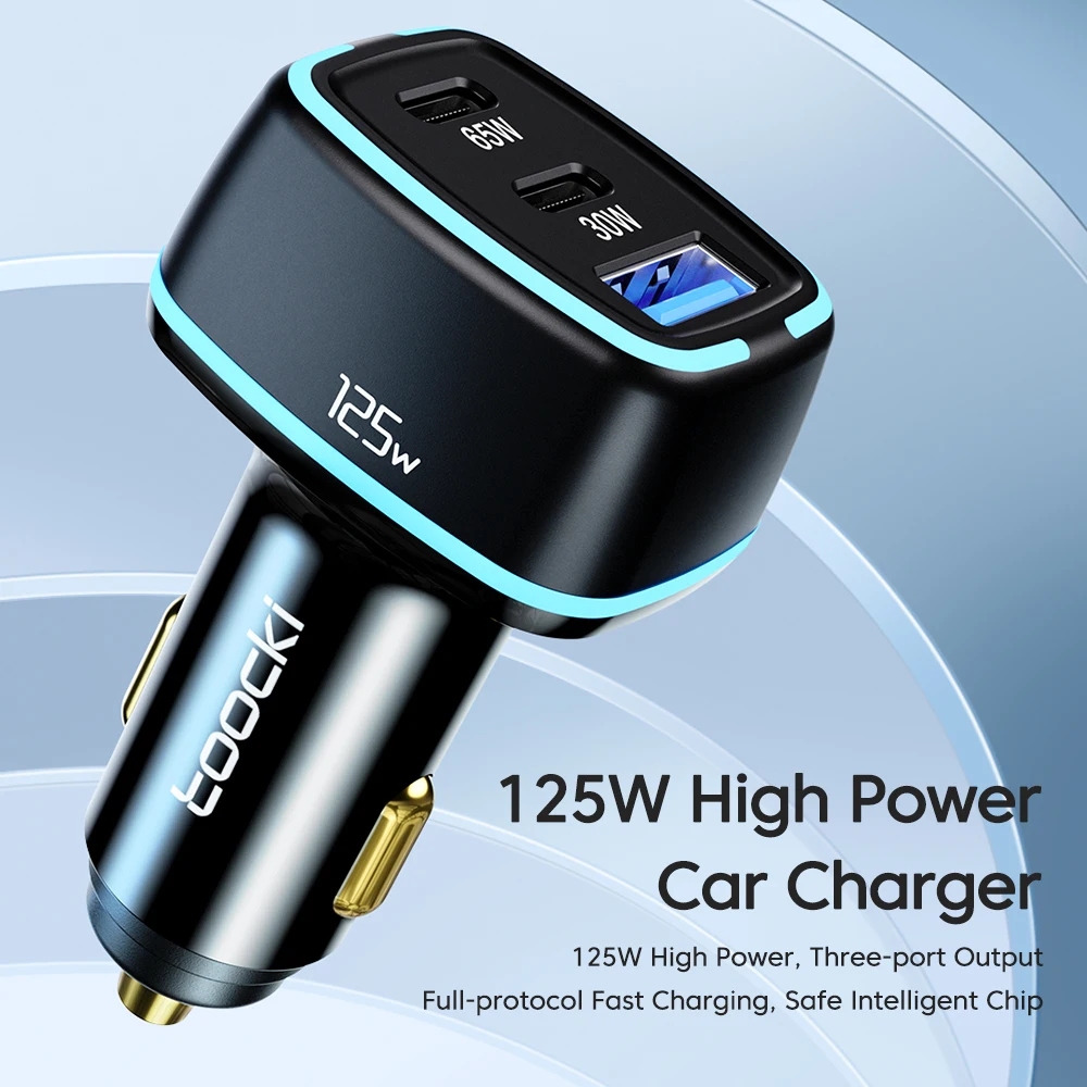 Toocki-Chargeur de voiture 80W QC3.0, charge rapide, PPS PD3.0, USB Type C, chargeur de téléphone de voiture pour iPhone 15, 14, 13, 12, Pro Max, ordinateur portable, iPad