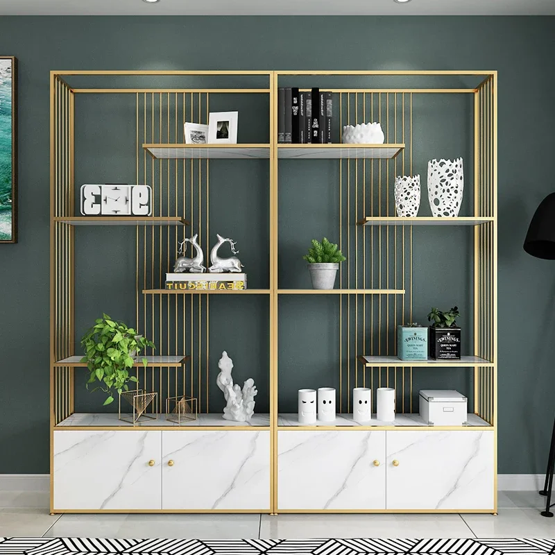 Nordic Shelf Partition Bookshelf Floor Light Luxury Multi-layer Storage Rack Office Display Rack