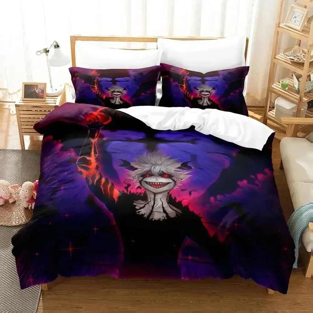 

Anime Black Clover Bedding Set Duvet Cover Bed Set Quilt Cover Pillowcase Comforter king Queen Size Boys Adult Bedding Set