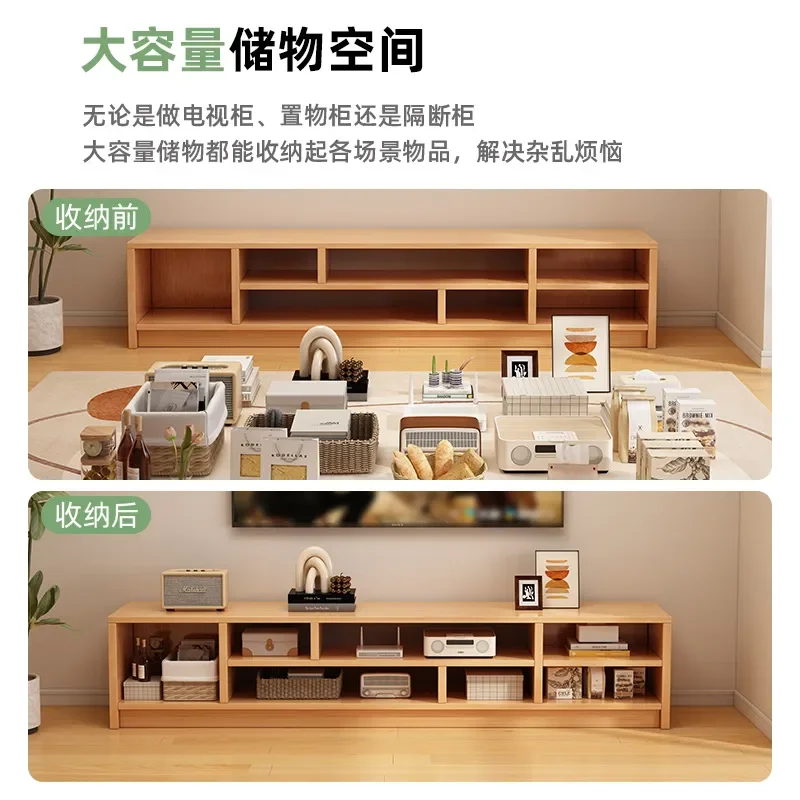 for TV Cabinet Living Room Home Homestay Rental House Small Apartment Integrated Storage Floor to Ceiling TV Stand