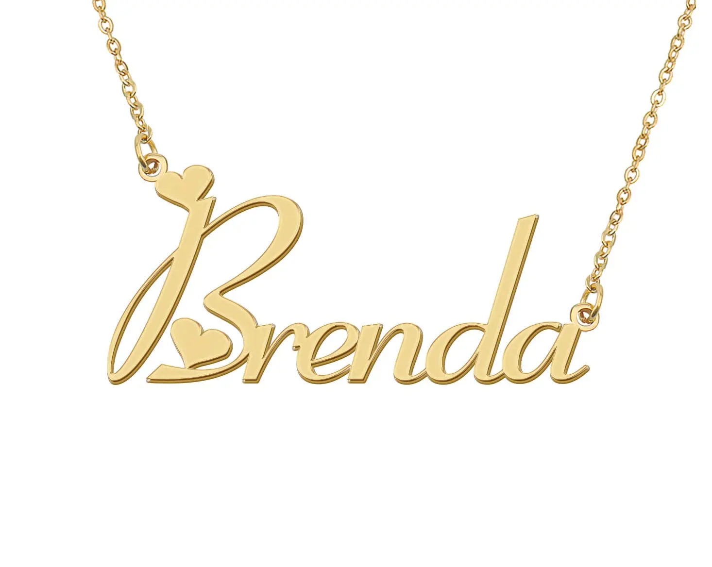 

Brenda Name Necklace for Women Personalized Stainless Steel Gold plated Pendant Girls Annivesary Jewelry Gift