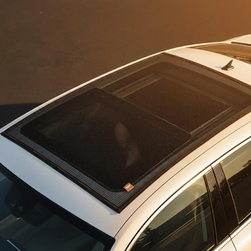 Magnetic Car Sunroof Mosquito Net Mesh Cover Insect Proof Screen for Camping Road Trips Adjustable Size Easy Installation