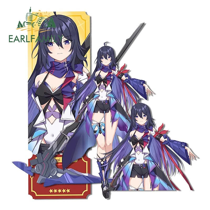 EARLFAMILY 13cm For Honkai Star Rail Seele Slap Half Body Game Car Stickers Graffiti Scratch-Proof Decals Vinyl Car Wrap Cute