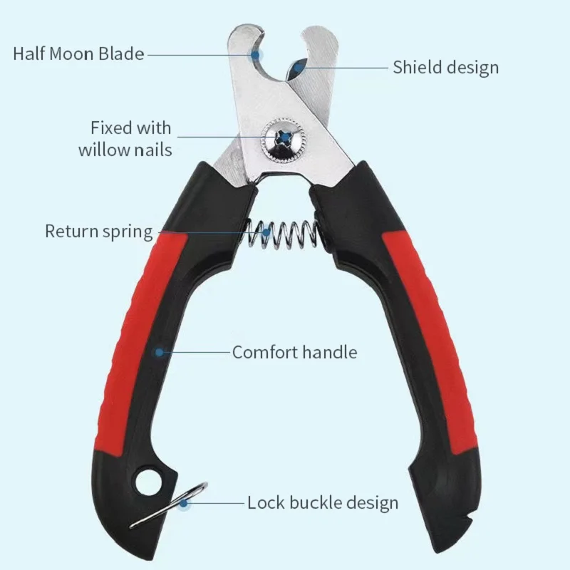 Professional Pet Dog Nail Clipper Cutter Stainless Steel Grooming Scissors Clippers for Animals Cats